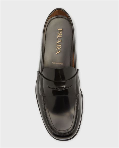 mens prada logo loafers|prada penny loafers men's.